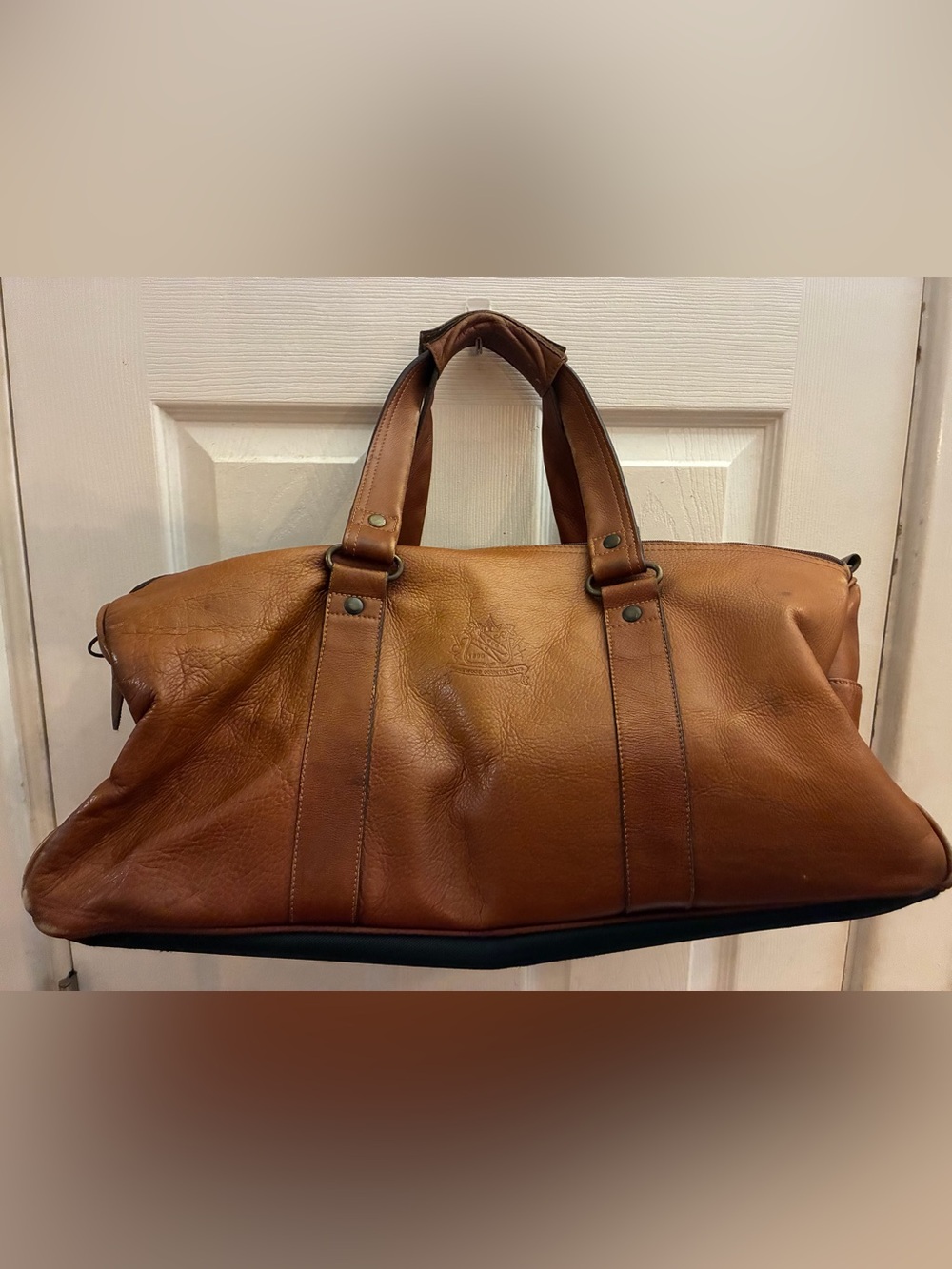 Vintage Ridgewood Country Club 1890 Leather Duffel Bag Golf Travel Weekender